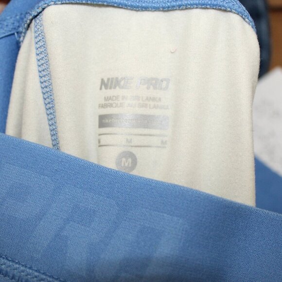 Nike Pro Women’s Hyperwarm Leggings Size Medium Blue Nordic Print - Picture 7 of 8